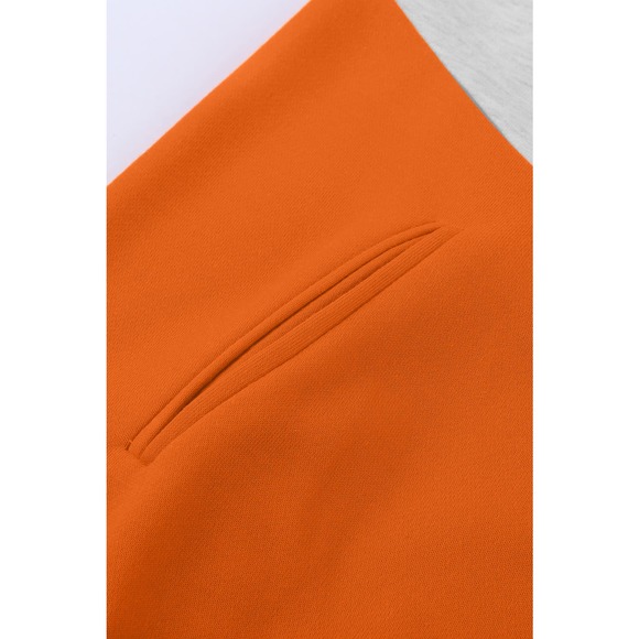 ORANGE GRAY BLUE COWL NECK SLOPING POCKETED DRAWSTRING HOODIE SIZE XL (16-18) - Picture 10 of 11